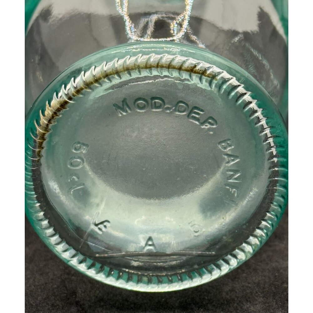 Vintage Italian Mod Def Bamfi Glass Bottle Embossed Details & Fluted Top - Picture 3 of 10